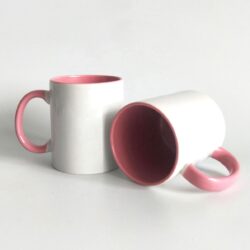 Sublimation Inner Handle Color Mug Pink