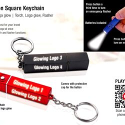 4-in-1 Square Keychain with 4 Side Logo Highlight