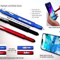 Logo Highlight Pen with Mobile Stand and Stylus